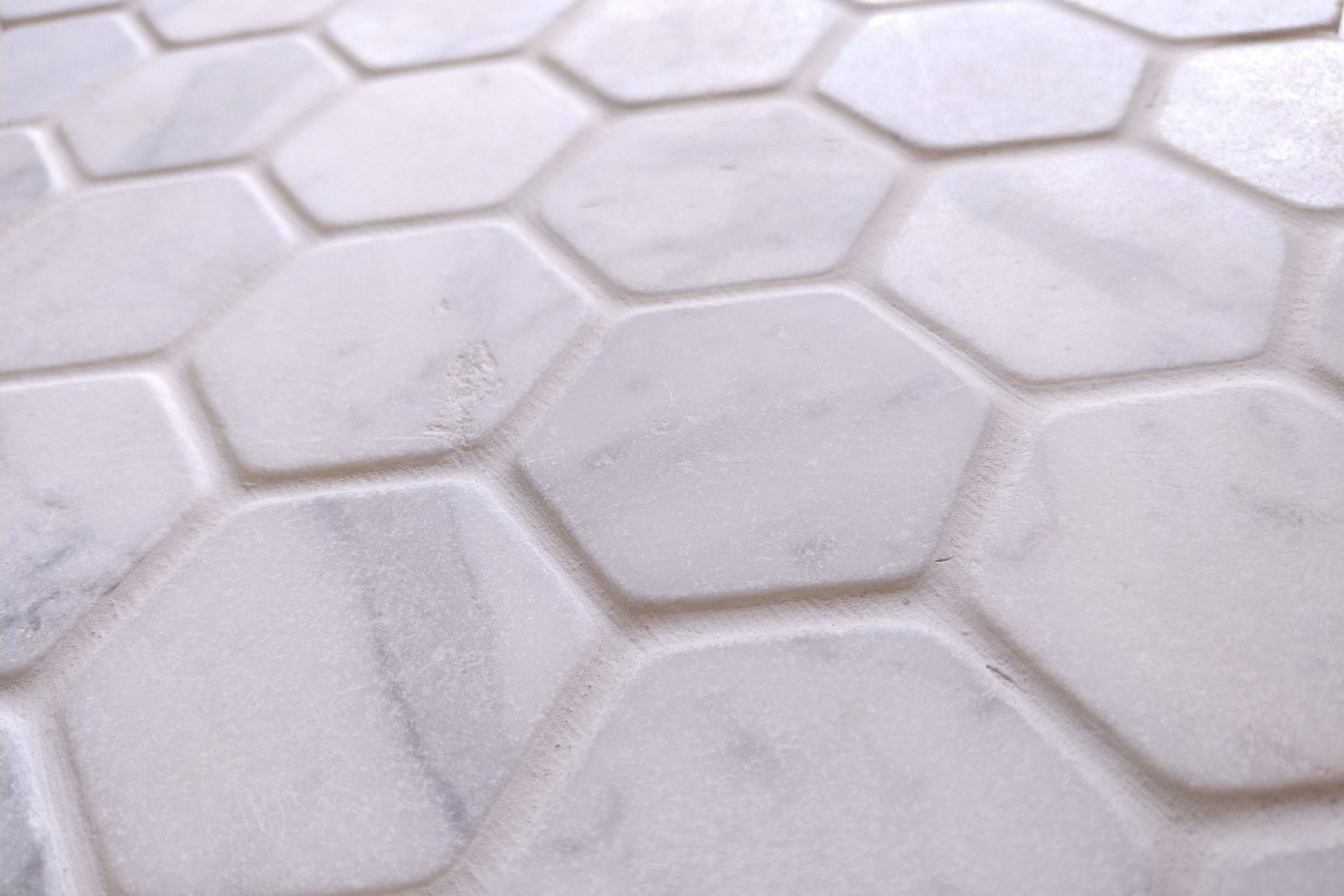Tumbled Carrara Hexagon Mosaic