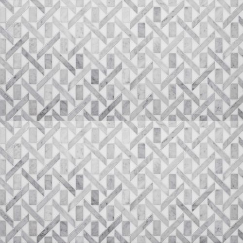 Labyrinth Oblique Carrara & Thassos Marble By Steve Cordony