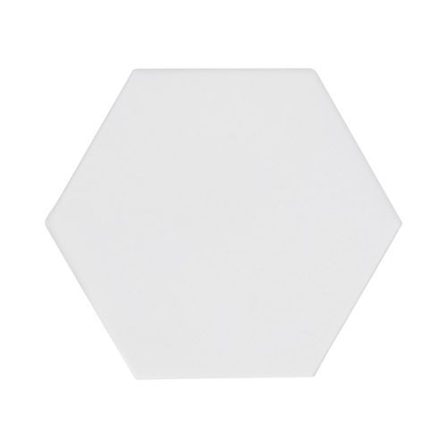Kaleb White Hexagon Glazed Porcelain