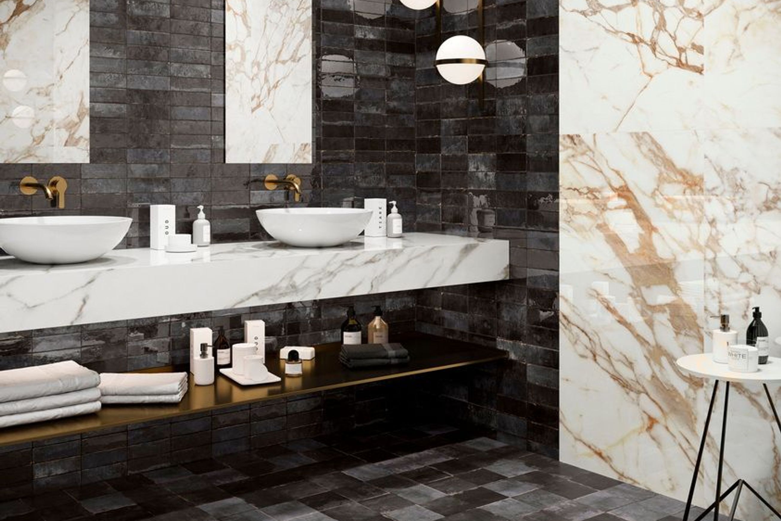 Tennessee Satin Black Satin Floor & Wall Tiles