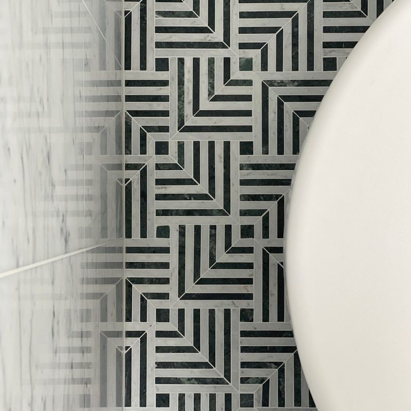 Cuba Mosaic - Indian Green, Thassos & Carrara