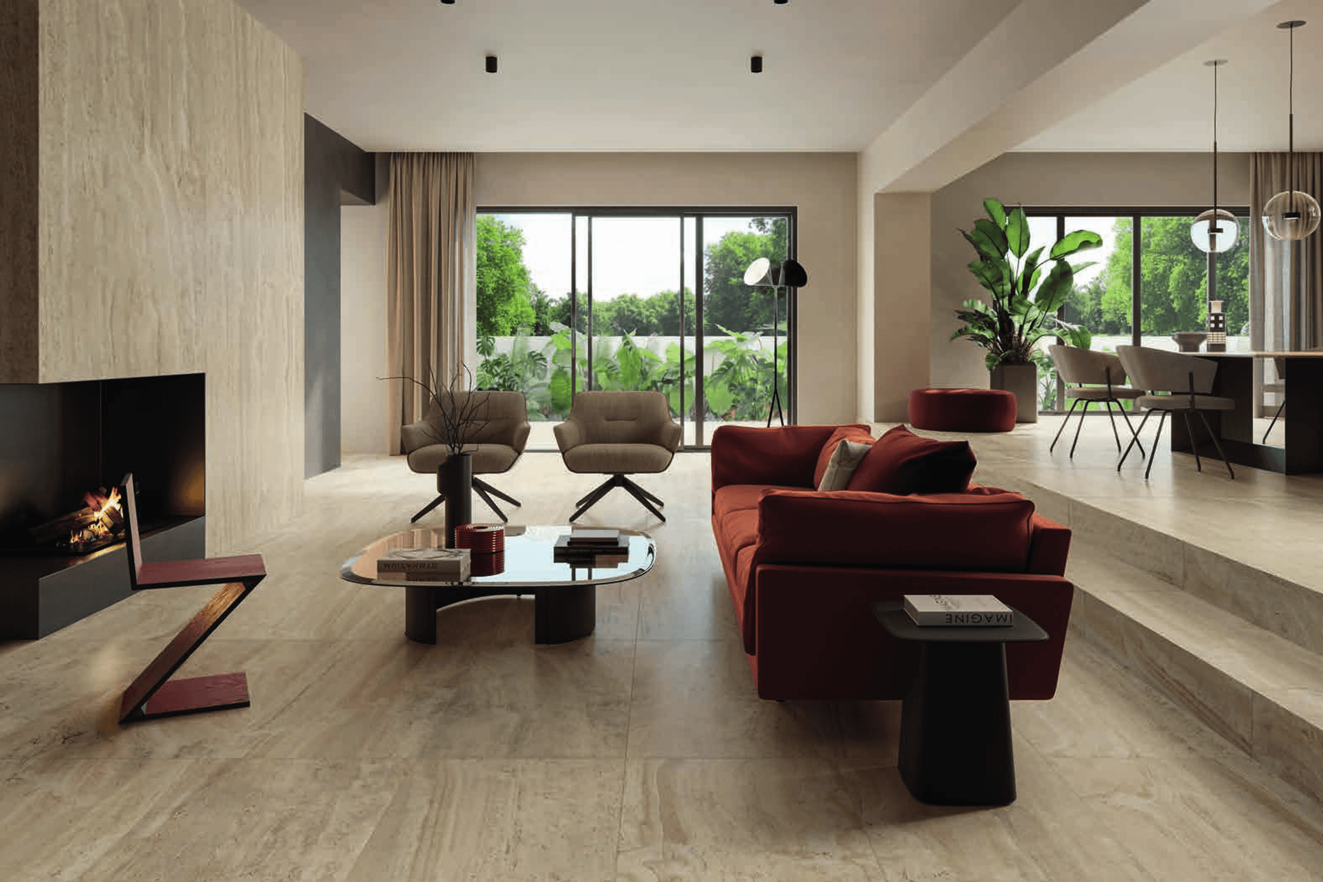 Navona Travertine Tiles by Flaviker