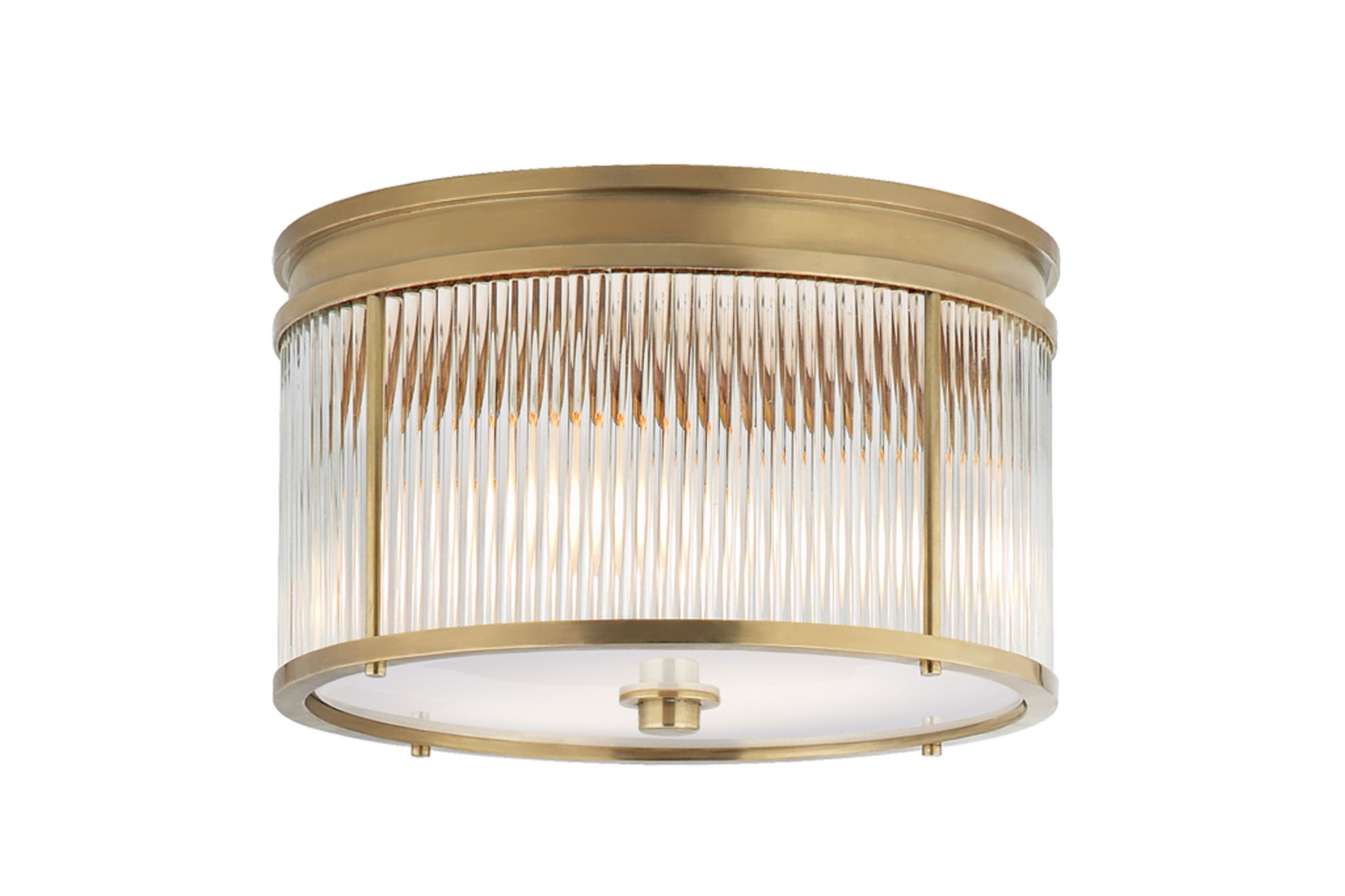 Allen Medium Round Flush Mount – Brass