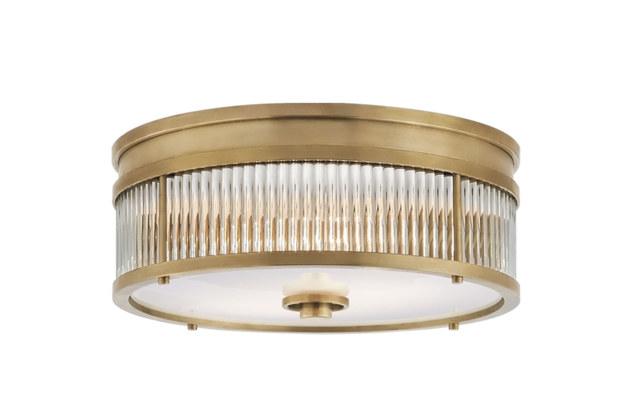 Allen Small Round Flush Mount – Brass