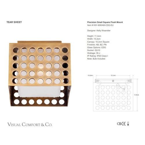 Kelly Wearstler Precision Small Square Flush Mount