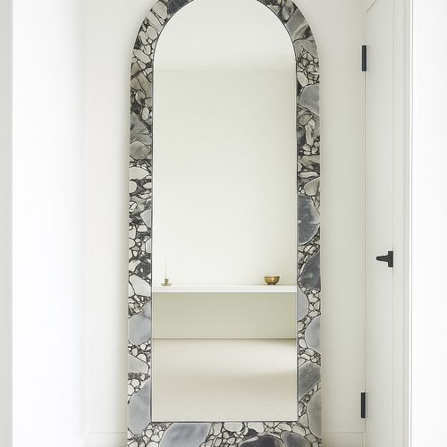 Crescent Arch Mirror - Milky Blue