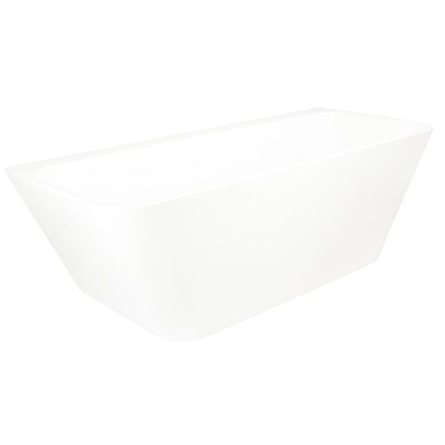 Tilt Back To Wall Bath 1705mm Gloss White Acrylic