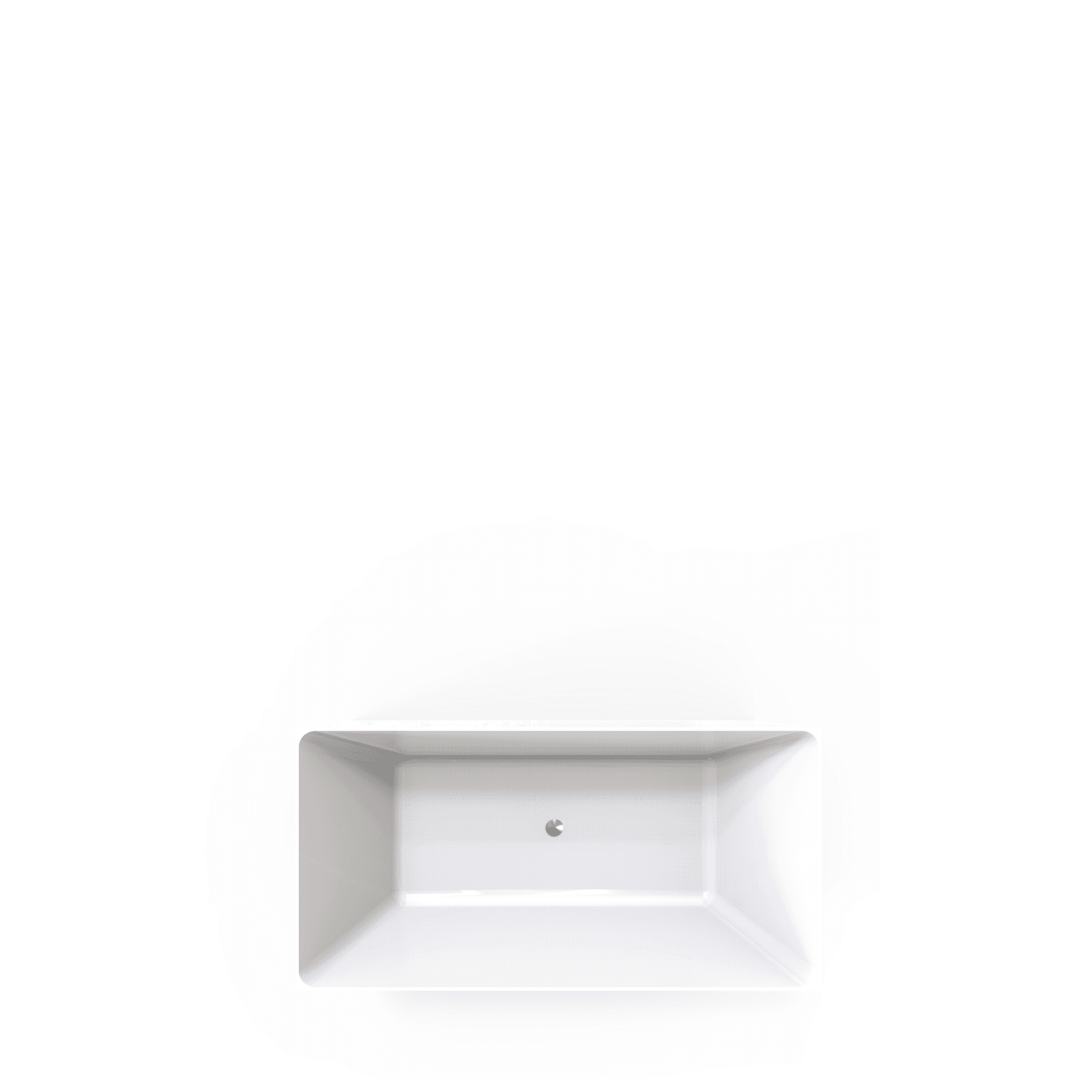 Unika Square Slim Edge W/ Overflow Bath Tub