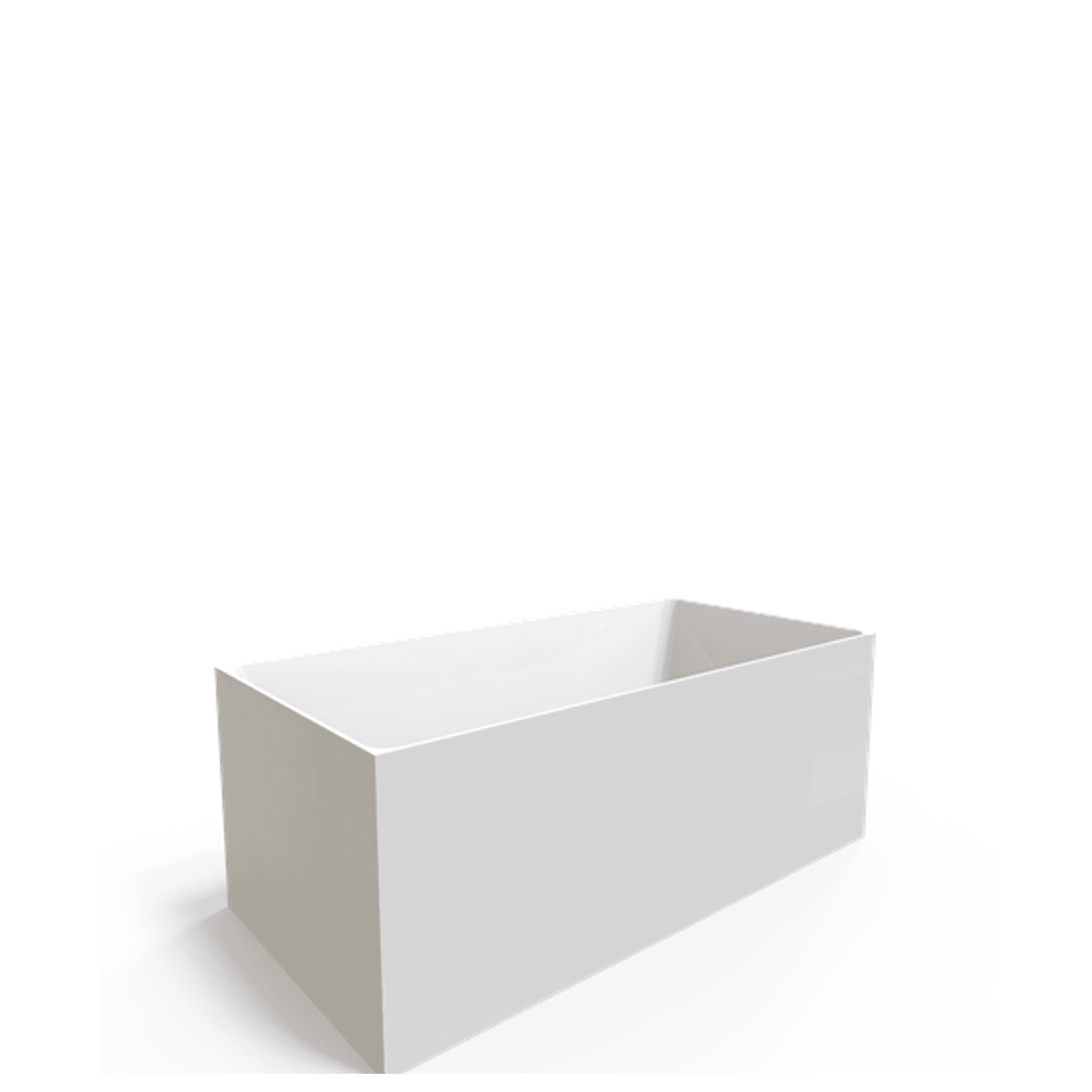 Unika Square Slim Edge W/ Overflow Bath Tub