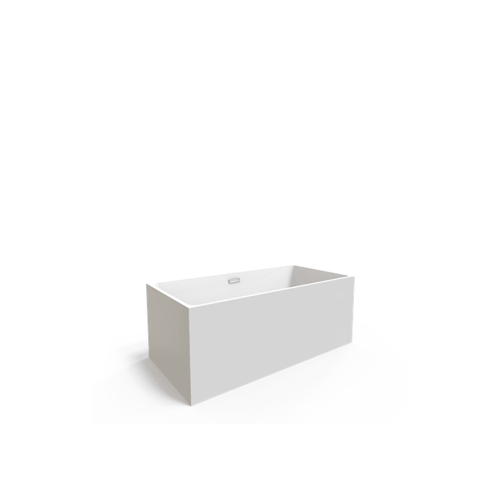 Unika Square W/ Overflow Gloss Bath Tub