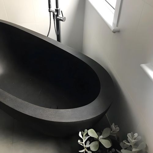 Pietra Bianca Autumn Freestanding Stone Bathtub With Multicolour (Available In 1500mm And 1700mm)