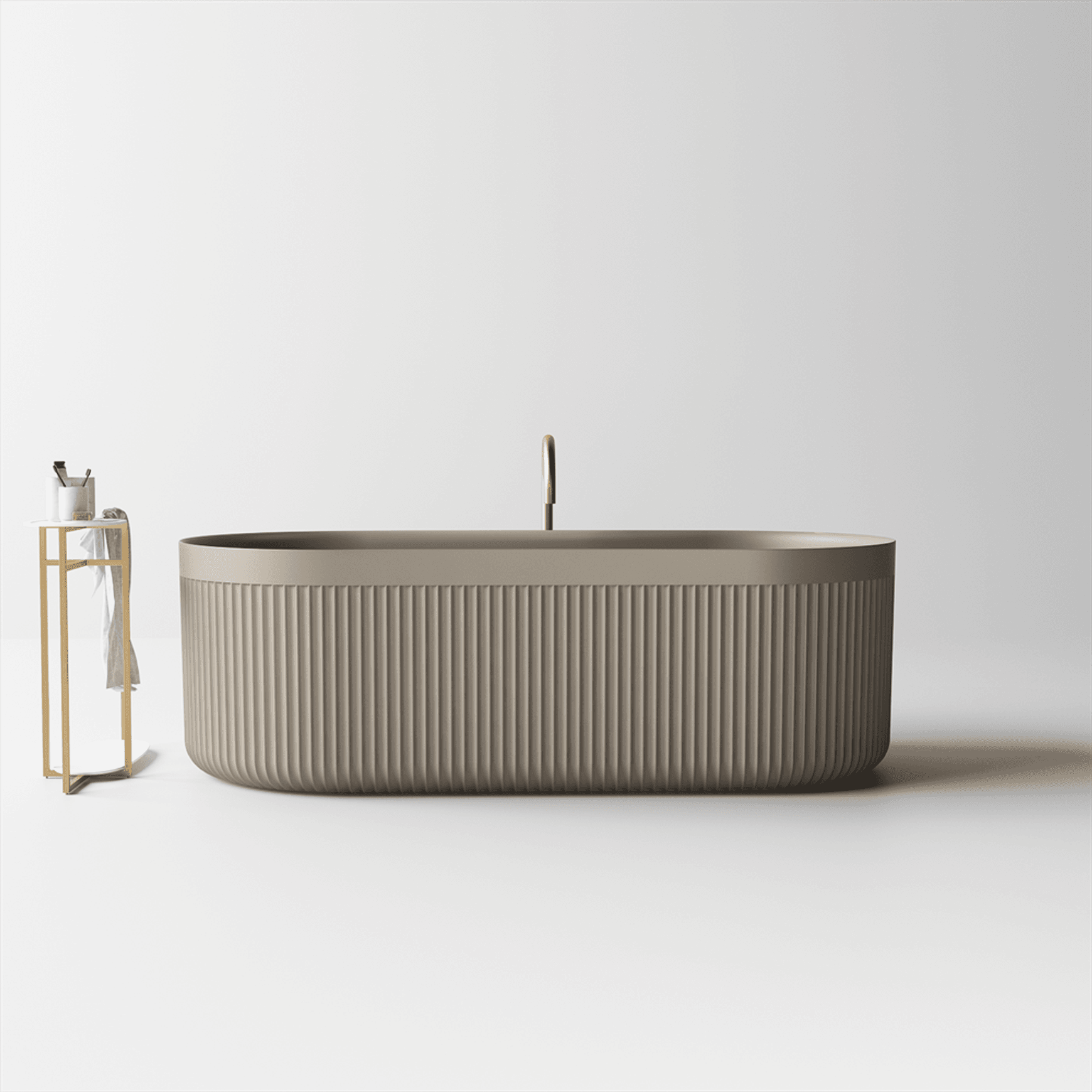 Venus 1700mm Fluted Freestanding Stone Bath - ST86