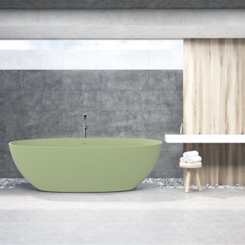 B003 Oval  Freestanding Bath in Green