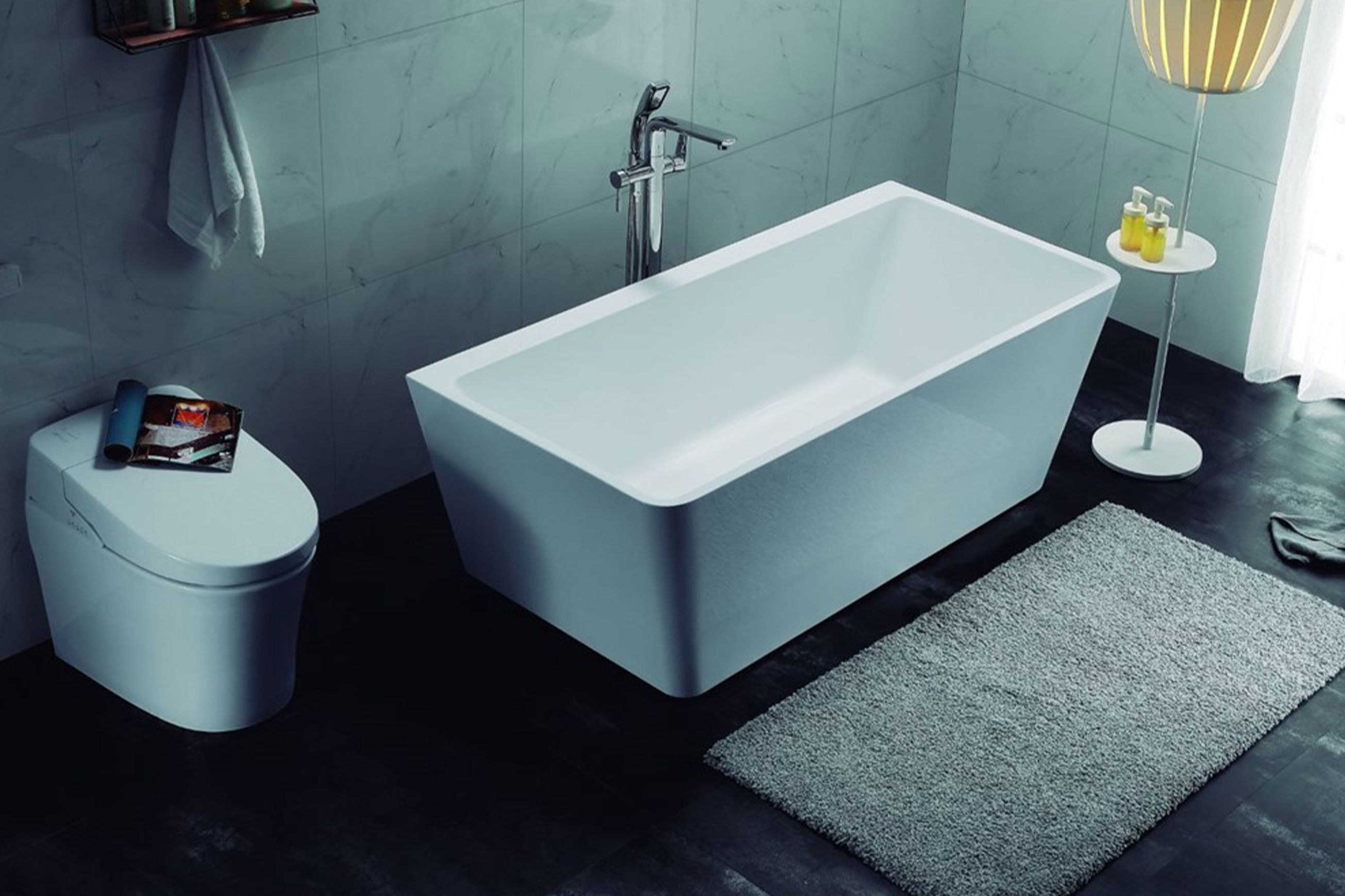 Unika Edge W/Overflow Gloss Bath Tub