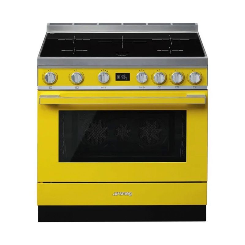 Smeg Portofino 90cm Induction Cooker - Sunshine Yellow
