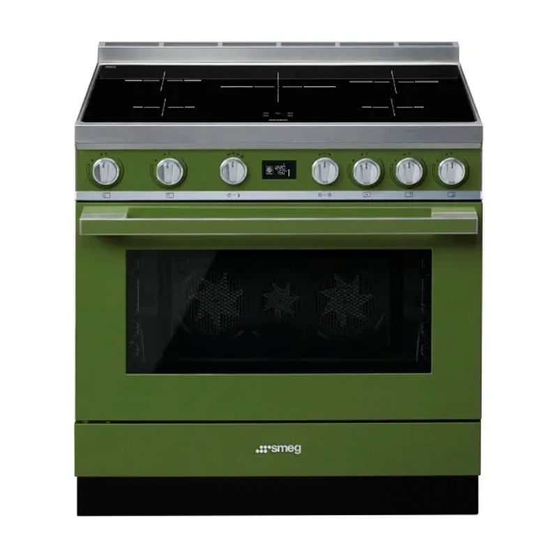 Smeg Portofino 90cm Induction Cooker - Olive Green