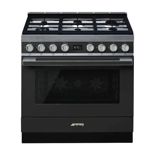 Smeg Portofino 90cm Freestanding Dual Fuel Cooker - Anthracite