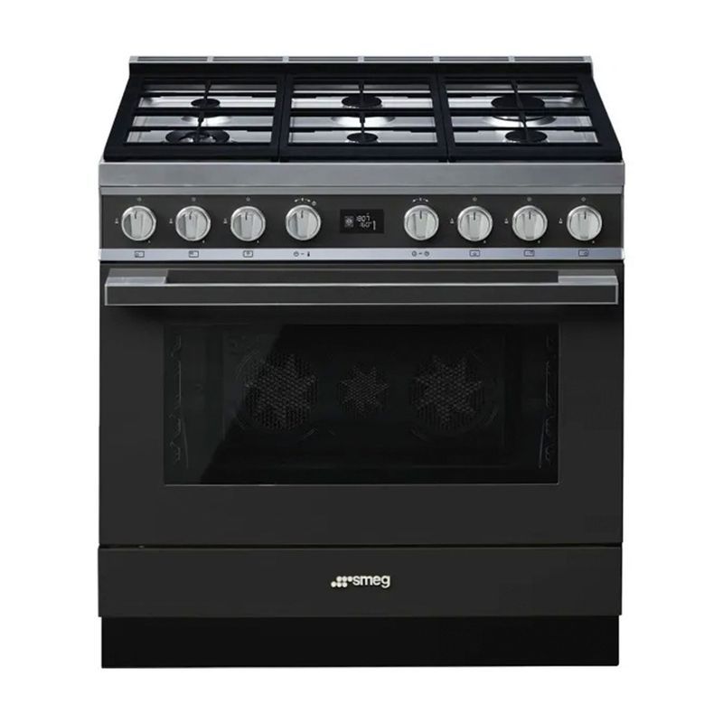 Smeg Portofino 90cm Freestanding Dual Fuel Cooker - Anthracite