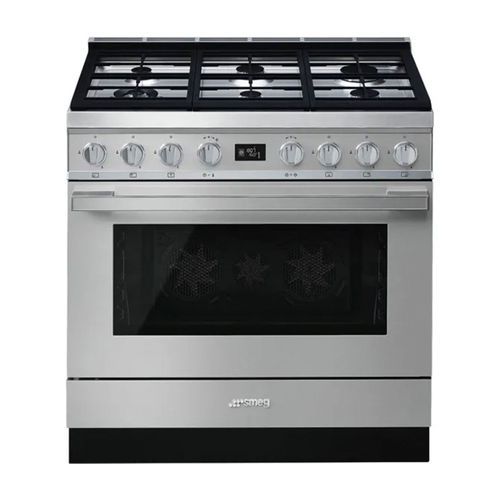 Smeg Portofino 90cm Dual Fuel Pyrolytic Cooker - Stainless Steel