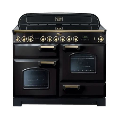 Falcon Classic Deluxe 110cm Induction Range Cooker - Black & Brass