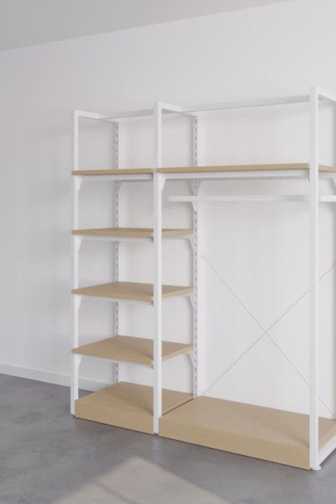 The Fresh White Sneakers Free-Standing Kitset Wardrobe