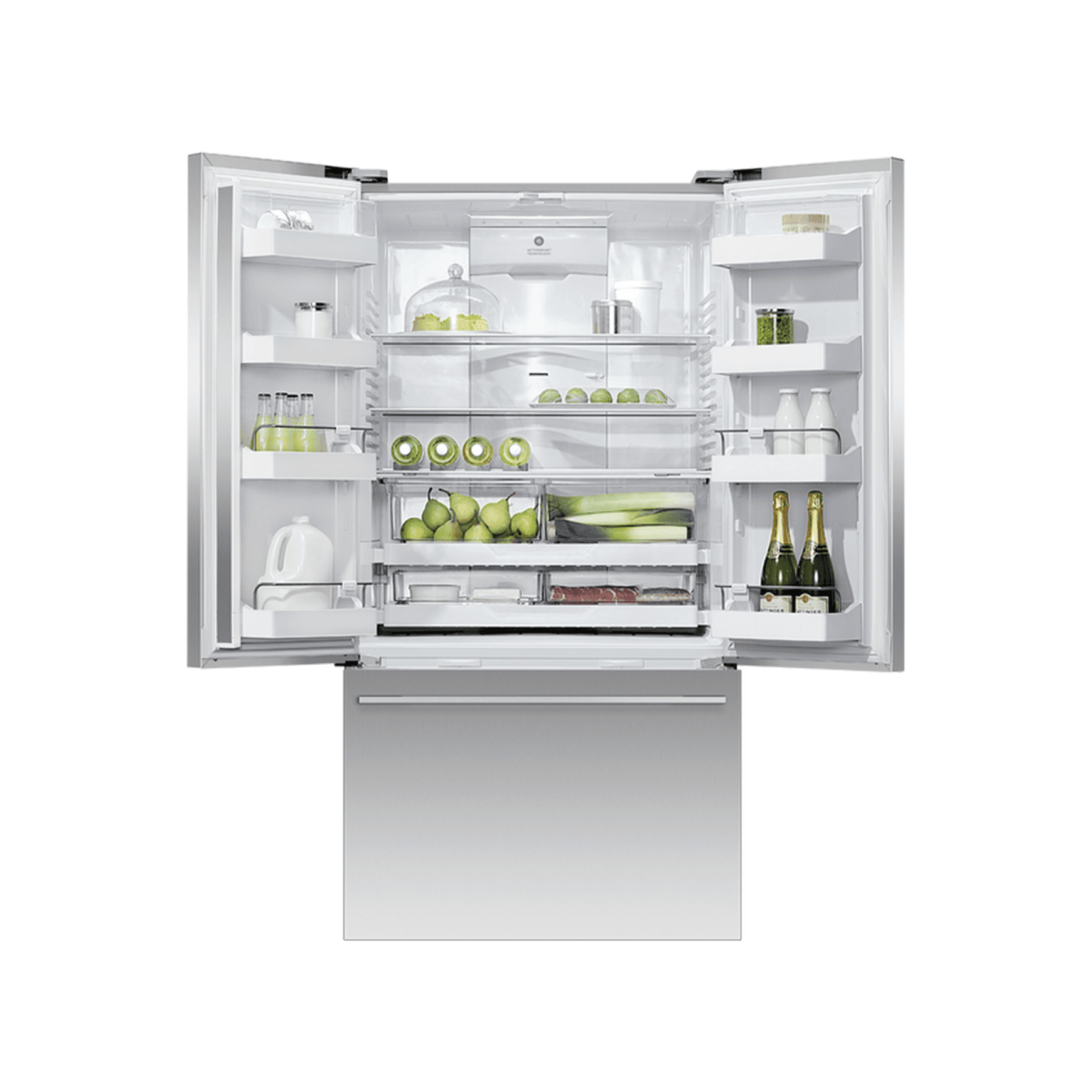 F&P Freestanding French Door Refrigerator Freezer, 569L
