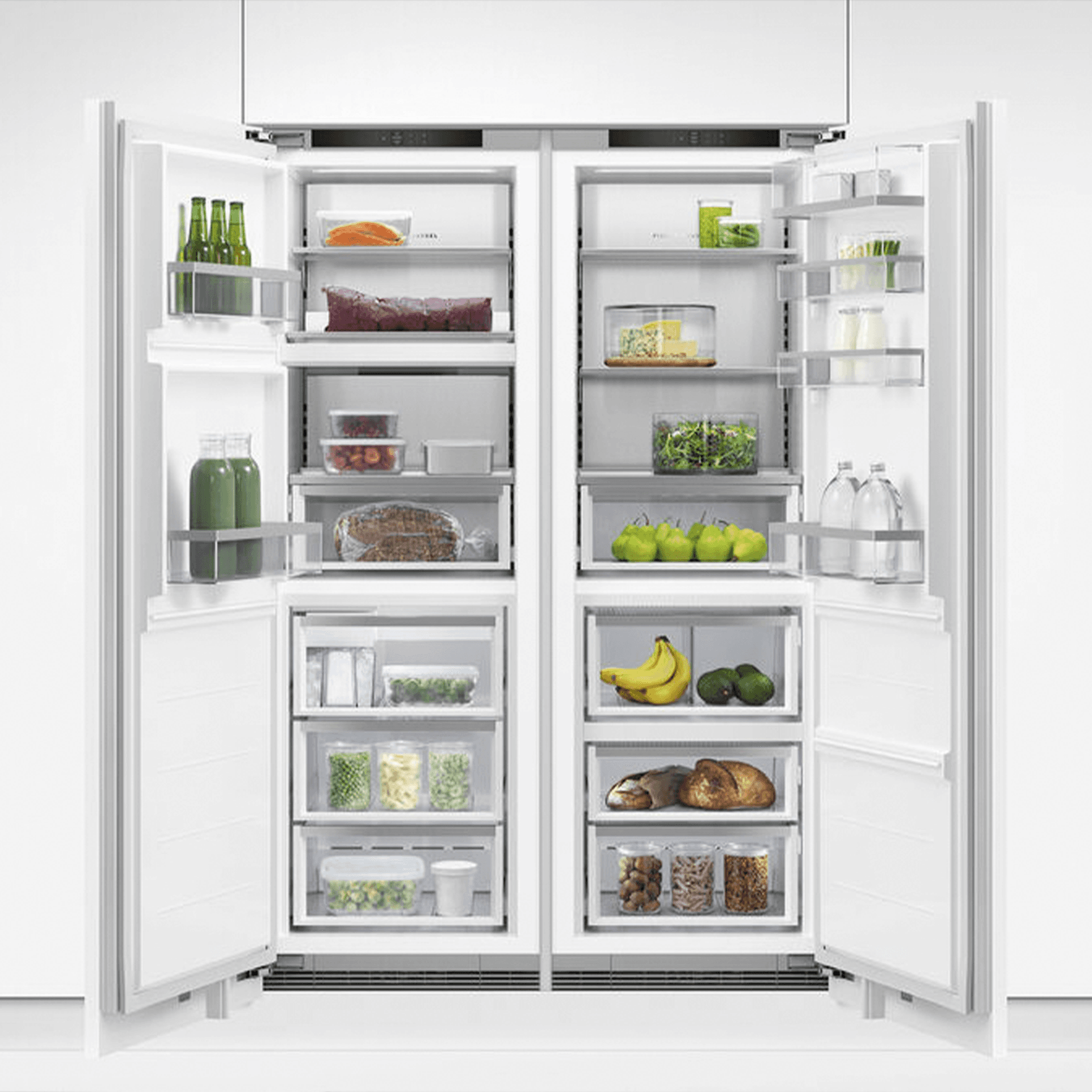 F&P Integrated Triple Zone Freezer, 60cm, Ice