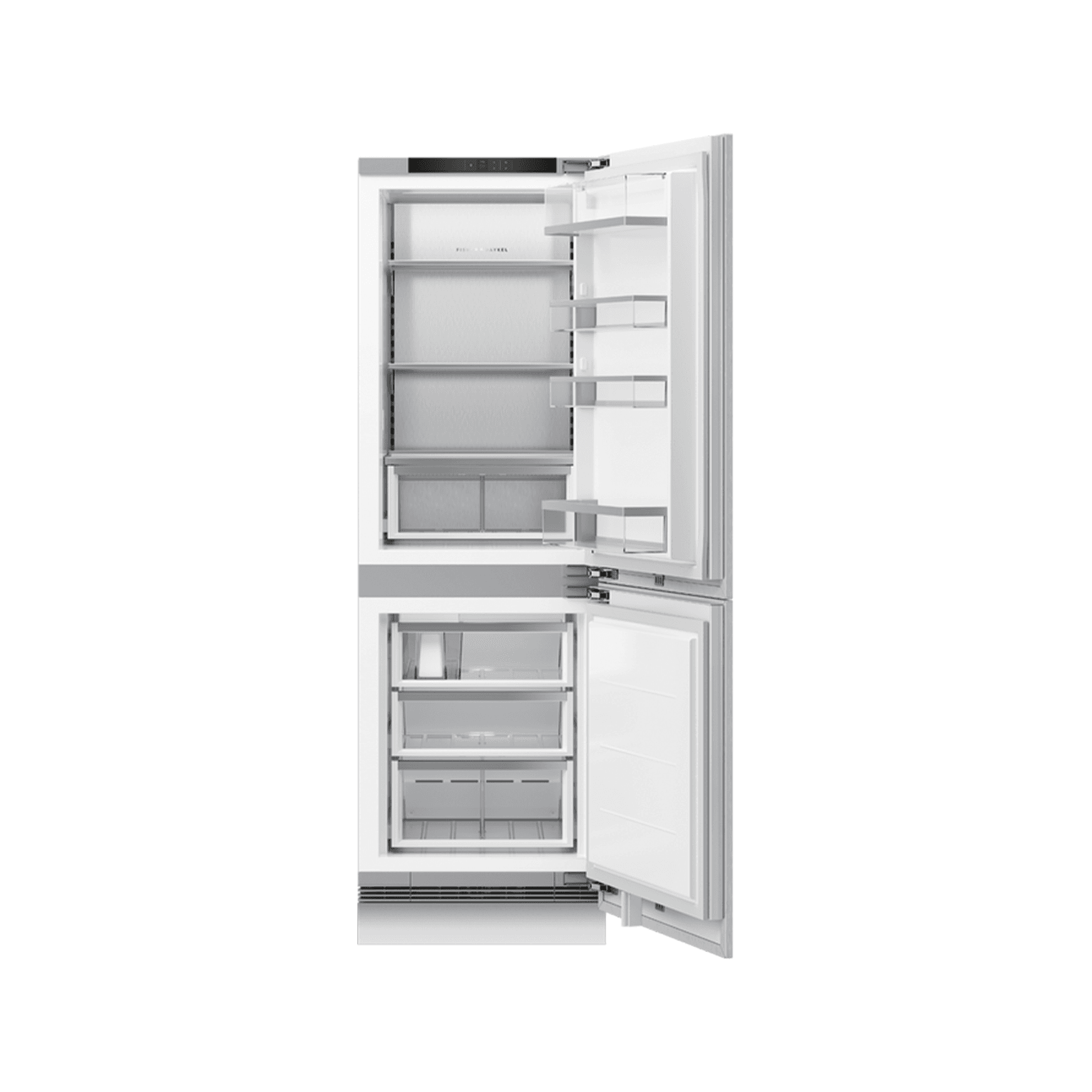 F&P Integrated Refrigerator Freezer, 60cm, Ice & Water