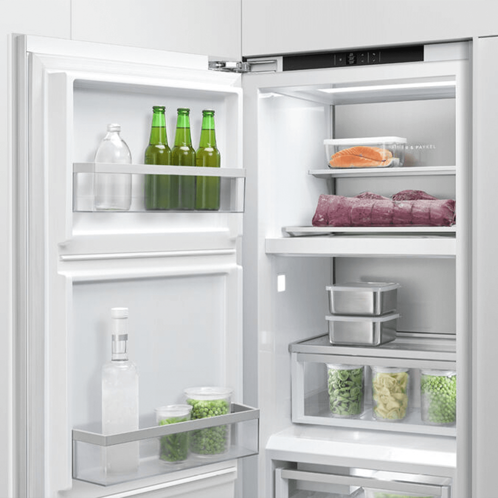 F&P Integrated Triple Zone Freezer, 60cm, Ice