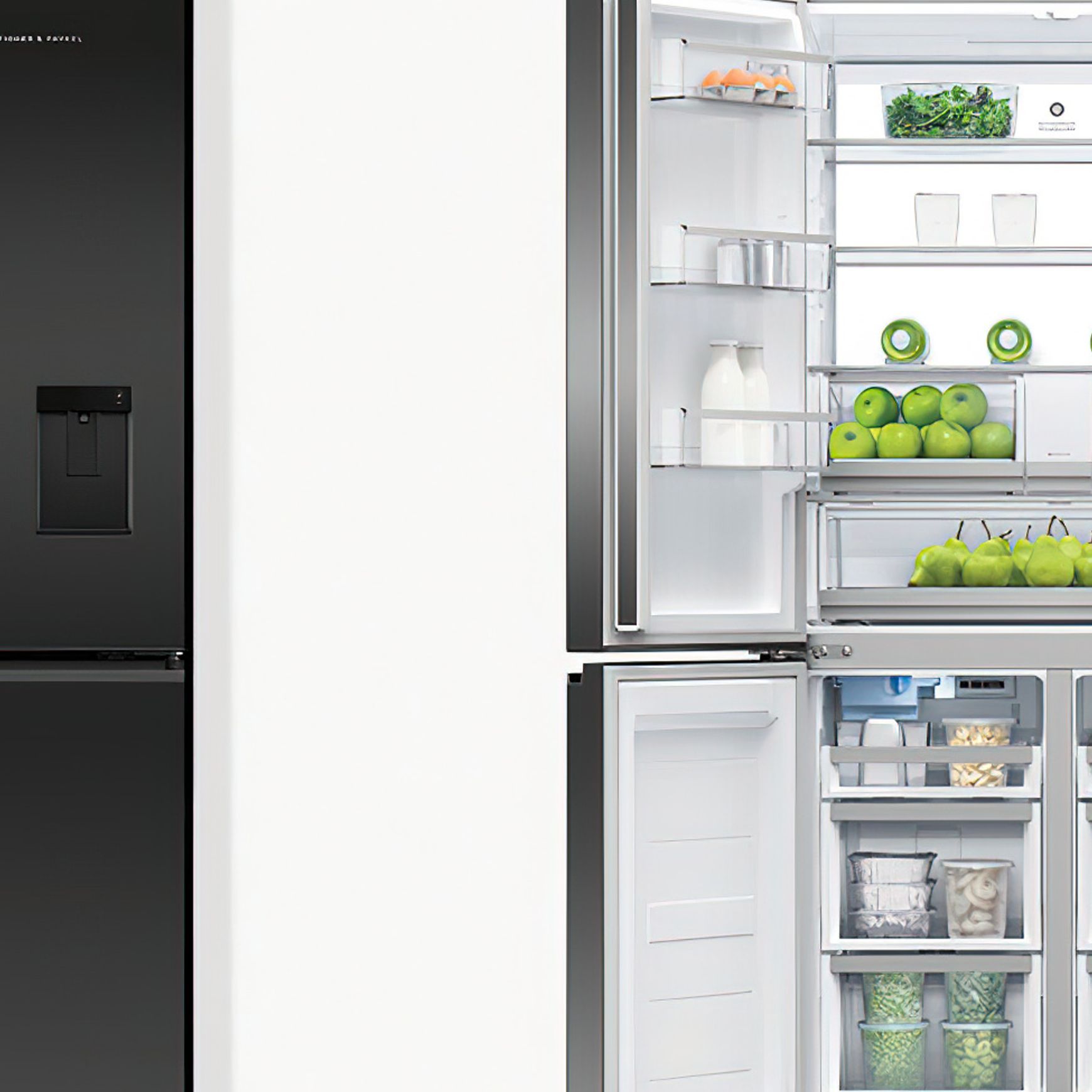 F&P Freestanding Quad Door Refrigerator Freezer, 690L
