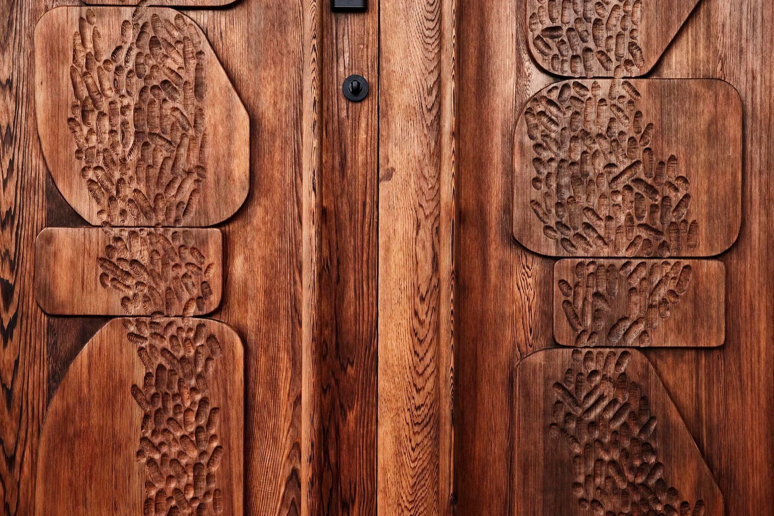 Shou Sugi Ban Entrance Doors — Red Cedar