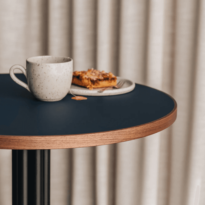 Round Timber Edged Laminate Top