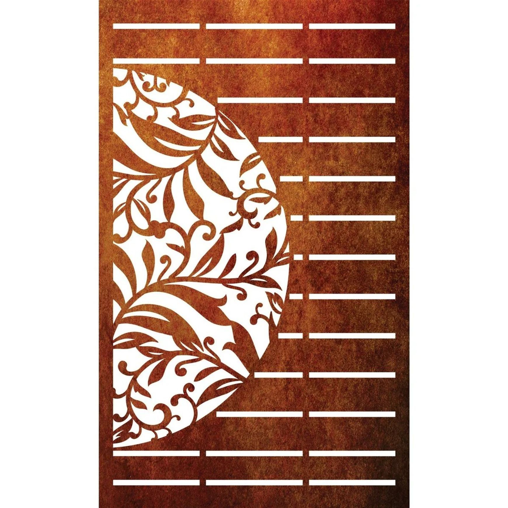 Combination Fence Panels - Half Fern with Straight line