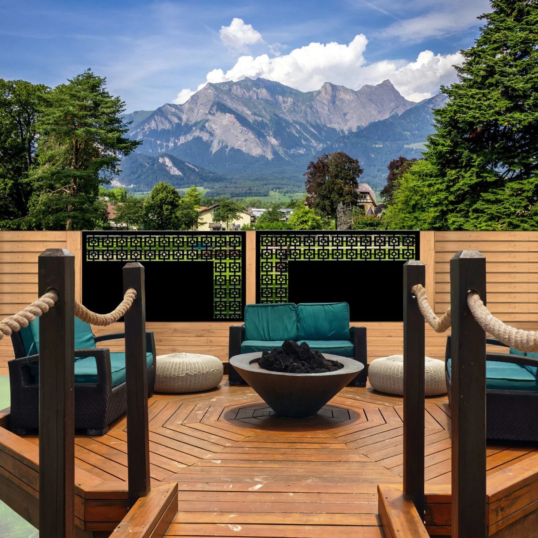 Fence Panel / Balustrade - Vertical Square Trim