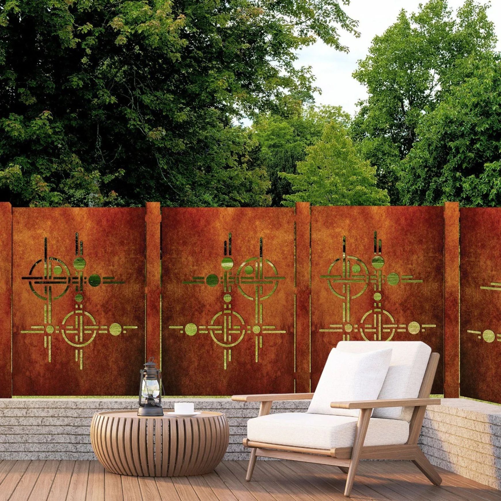 Privacy Screen & Fence Panel - Echo Lines