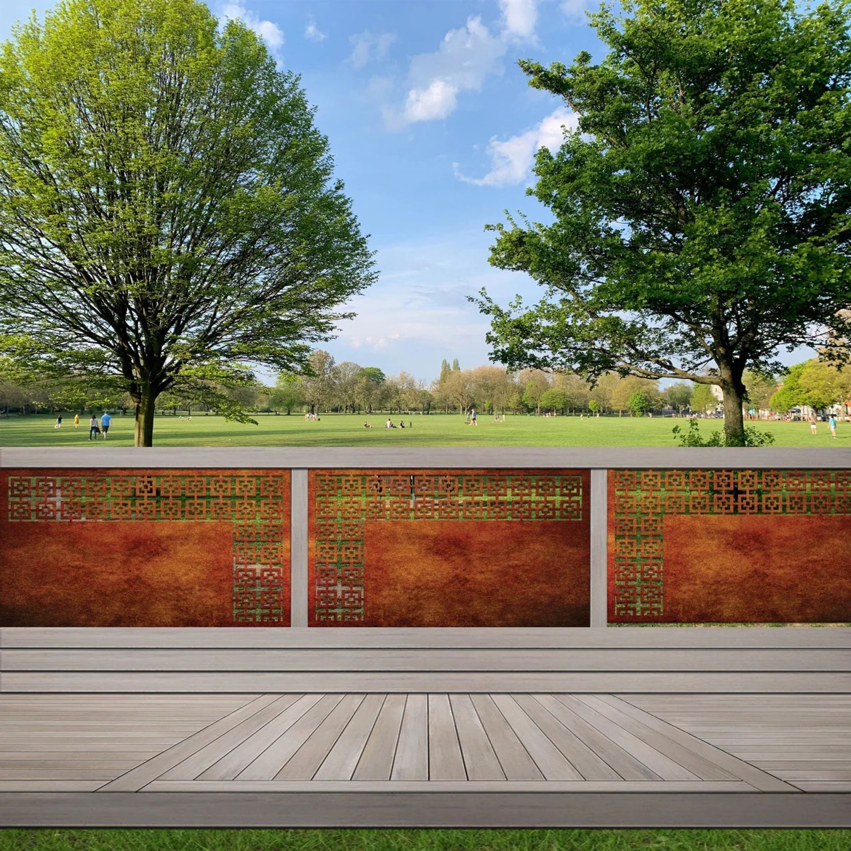 Fence Panel / Balustrade - Vertical Square Trim