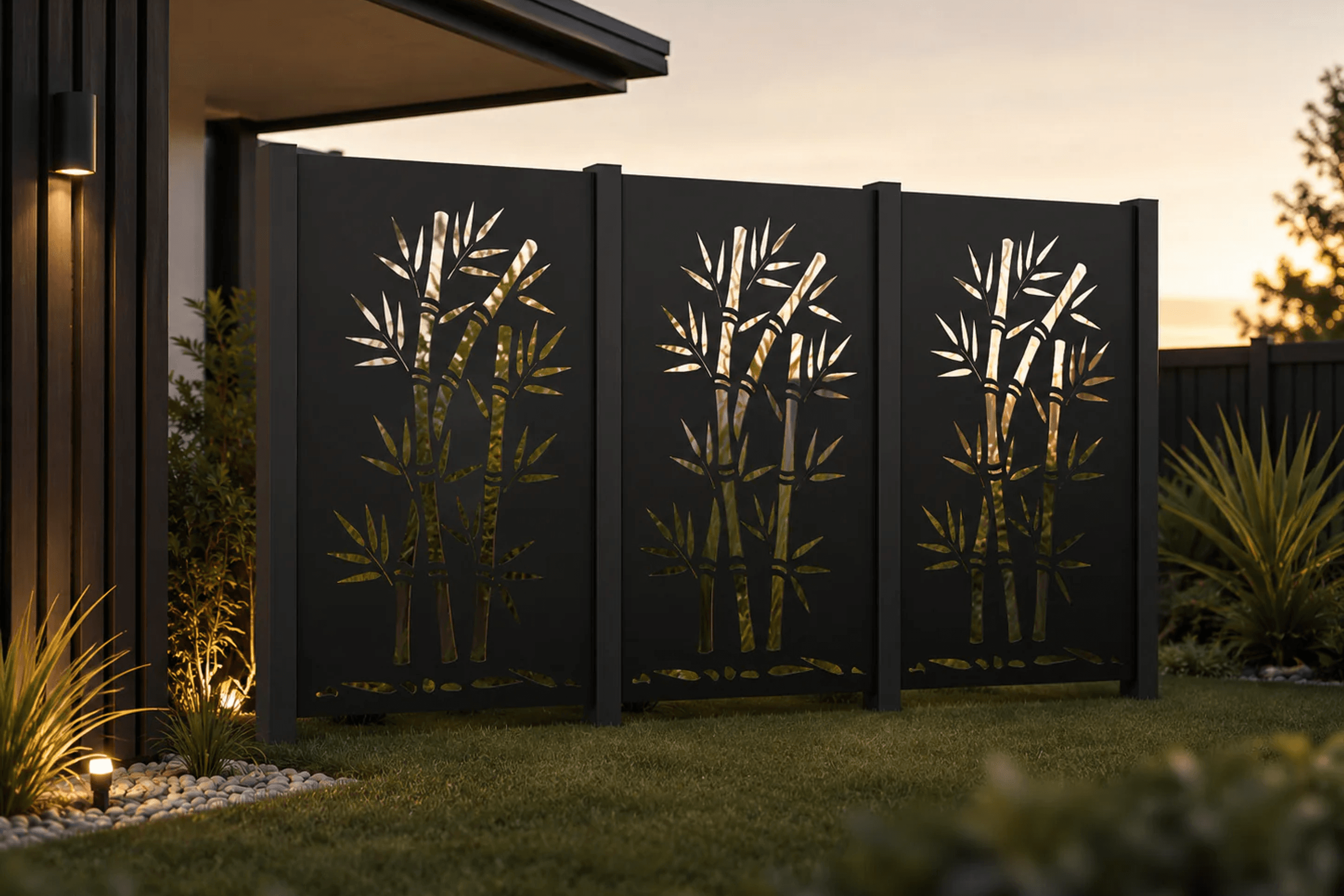 Bamboo Stalks- Laser Cut Fence Panel
