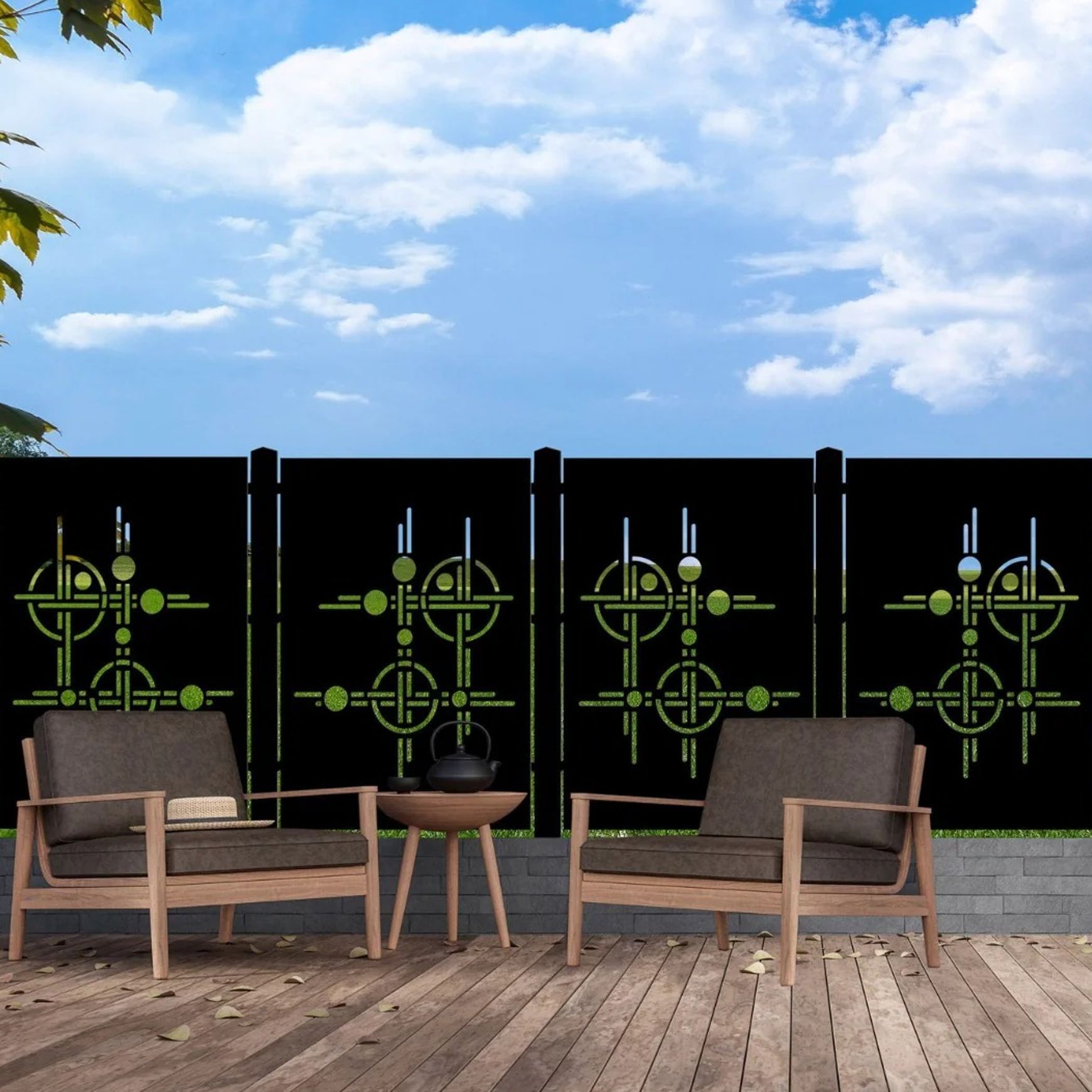 Privacy Screen & Fence Panel - Echo Lines