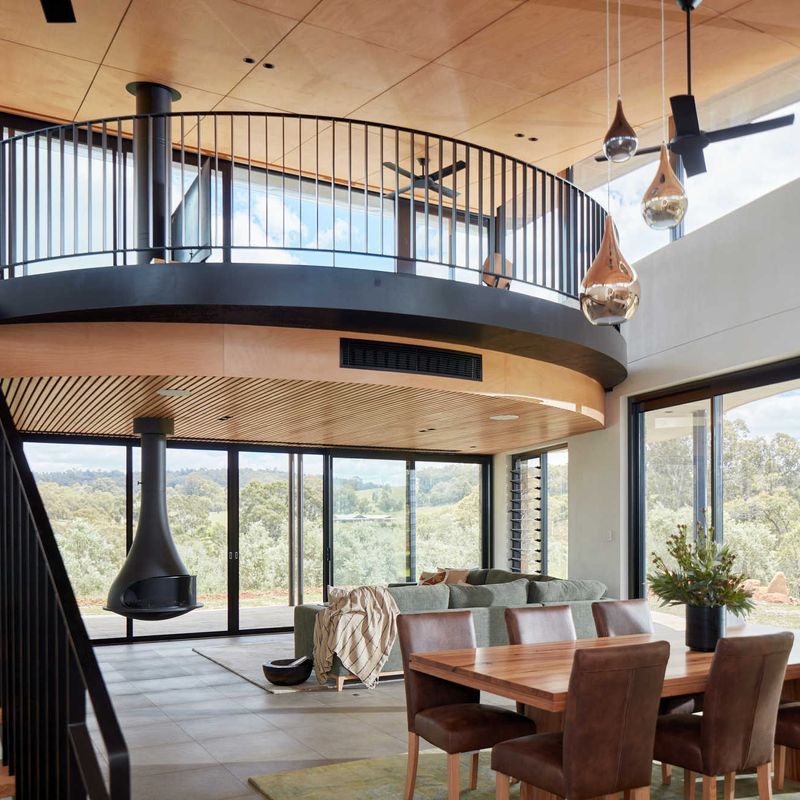 JC Bordelet Tatiana 997 - Suspended Wood Fireplace