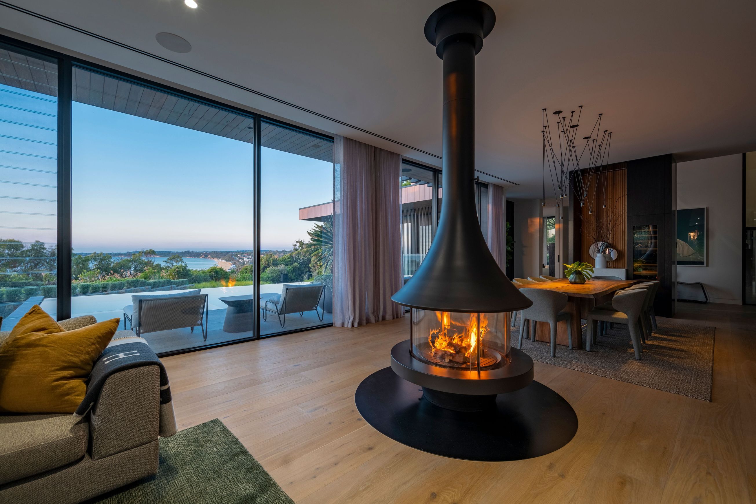 JC Bordelet Eva 992 - Suspended Wood Fireplace