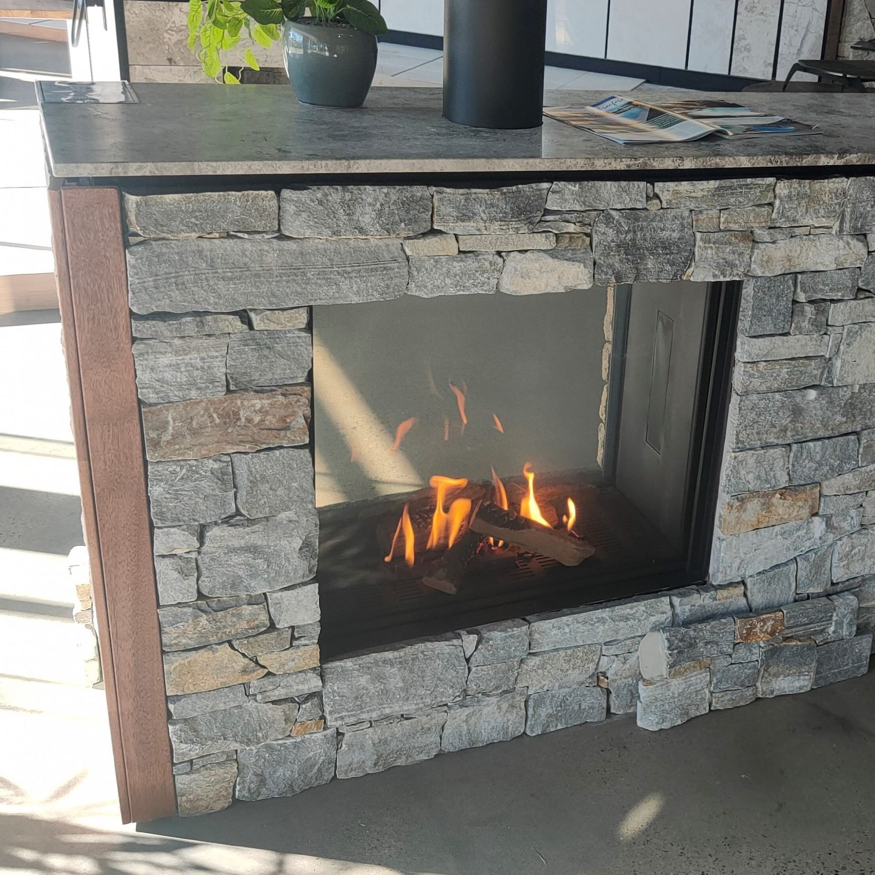Tunnel 75X65 See Thru Gas Fireplace