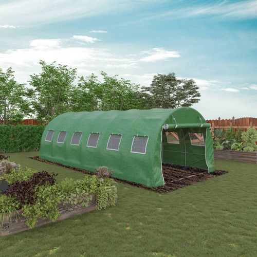 Strong Tunnel Greenhouse Galvanised Frame | 10m