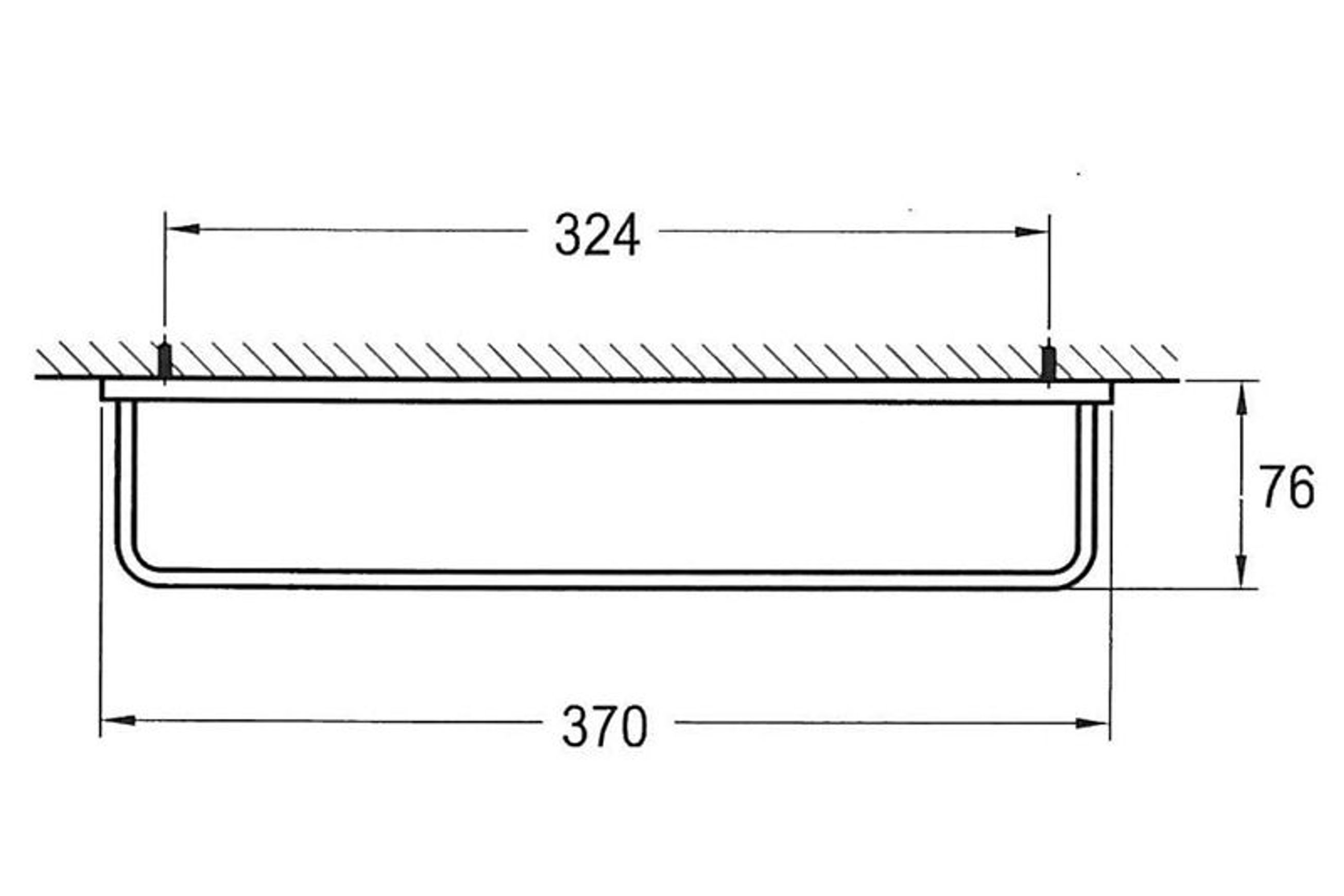 Cubic Short Towel Rail 370mm
