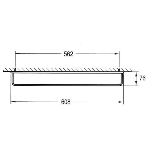 Cubic Long Towel Rail 610mm
