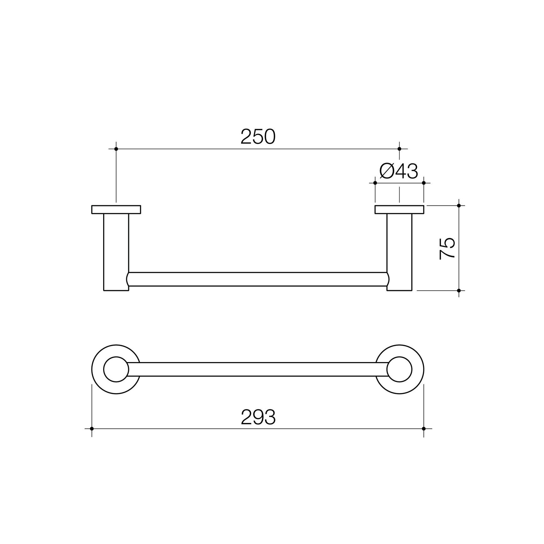 Liano II Hand Towel Rail