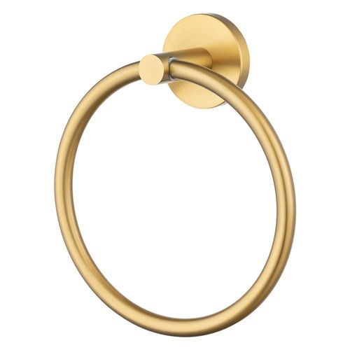 Lucid Pin Hand Towel Ring Brushed Brass