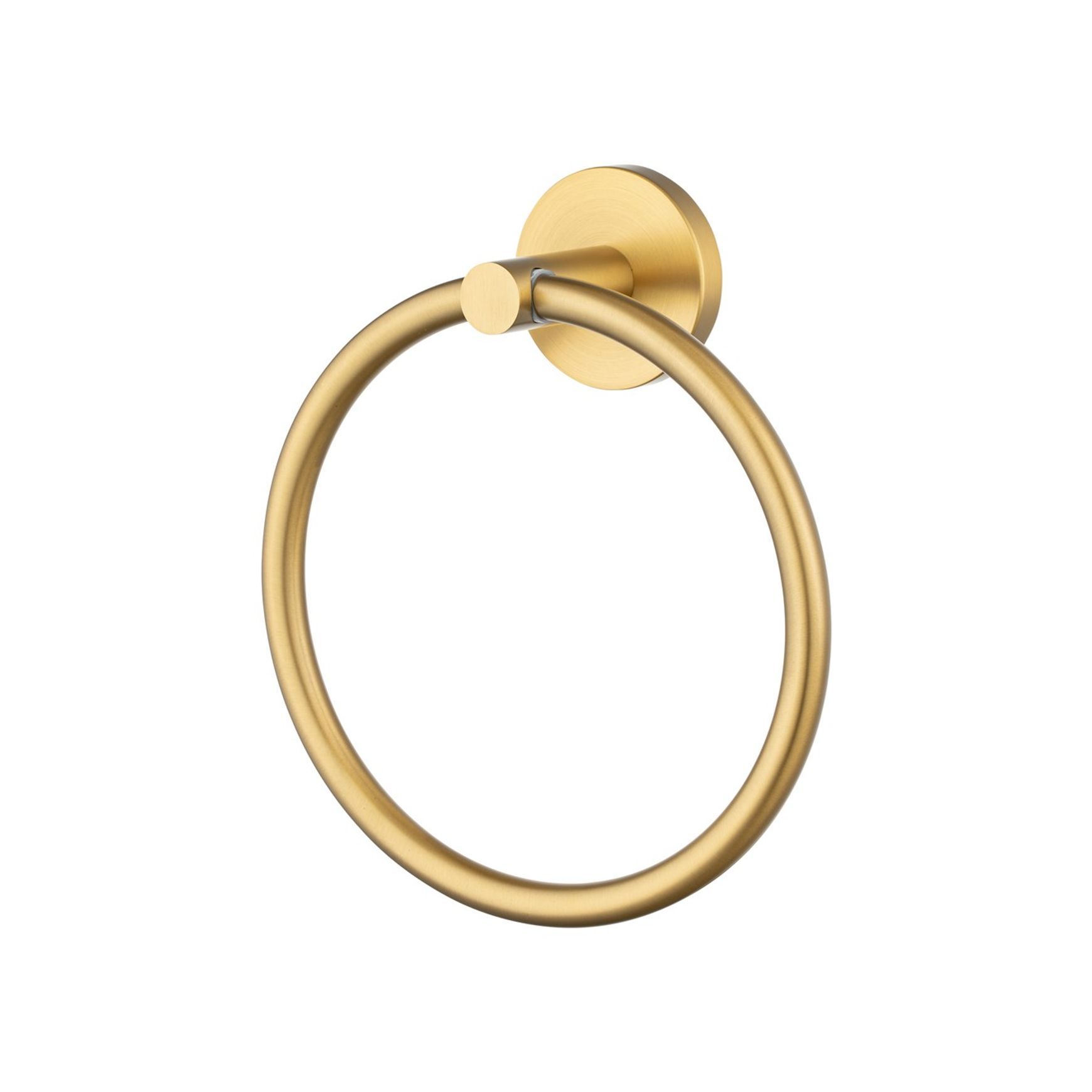 Lucid Pin Hand Towel Ring Brushed Brass