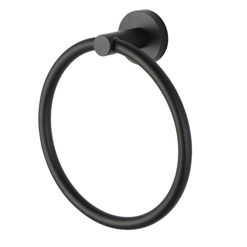Lucid Pin Hand Towel Ring Matte Black