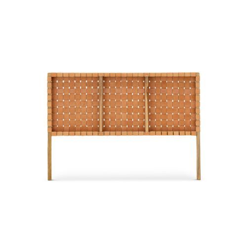 Lazie Leather Strapping Bedhead | Teak & Natural Tan