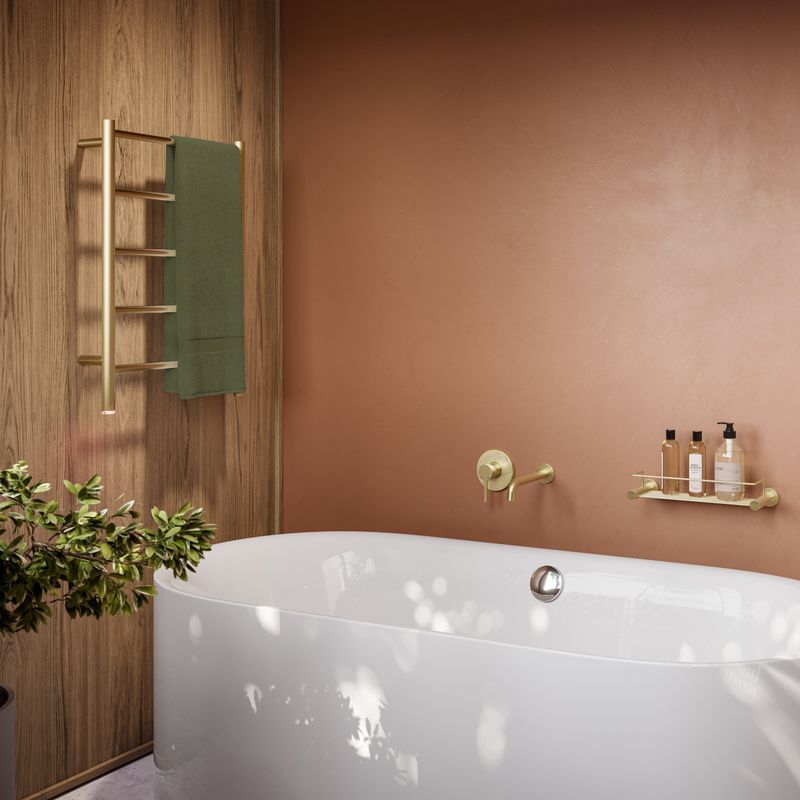 NATURAL 5 Bar 500mm Straight Heated Towel Rail with PTSelect Switch